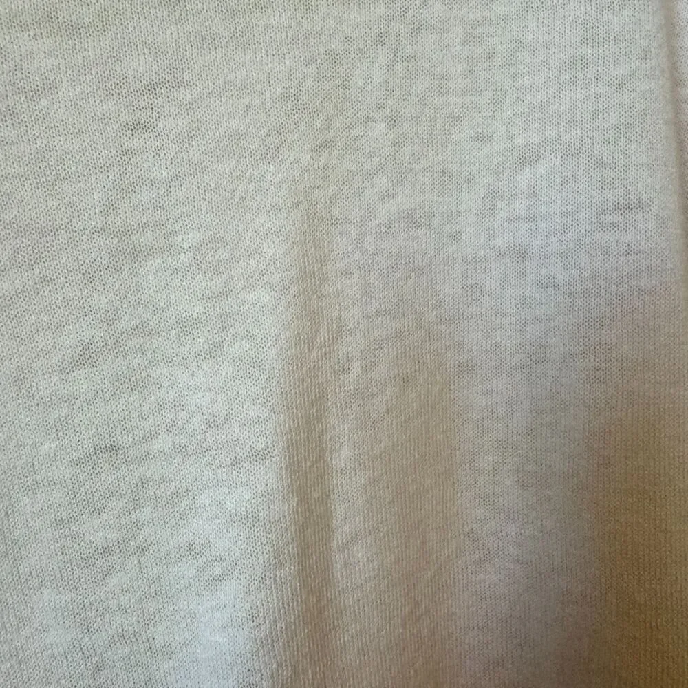 CHICO's Long Sleeve Cream Solid w/ Sequin Accents Stand-Up Collar Full Zip Sz 3